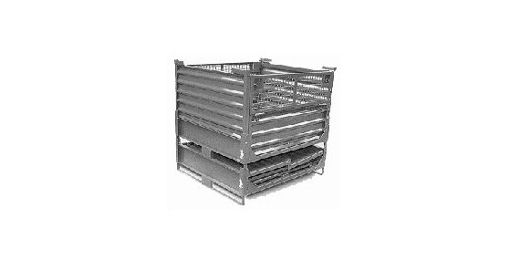 Caixa dobrável empilhável